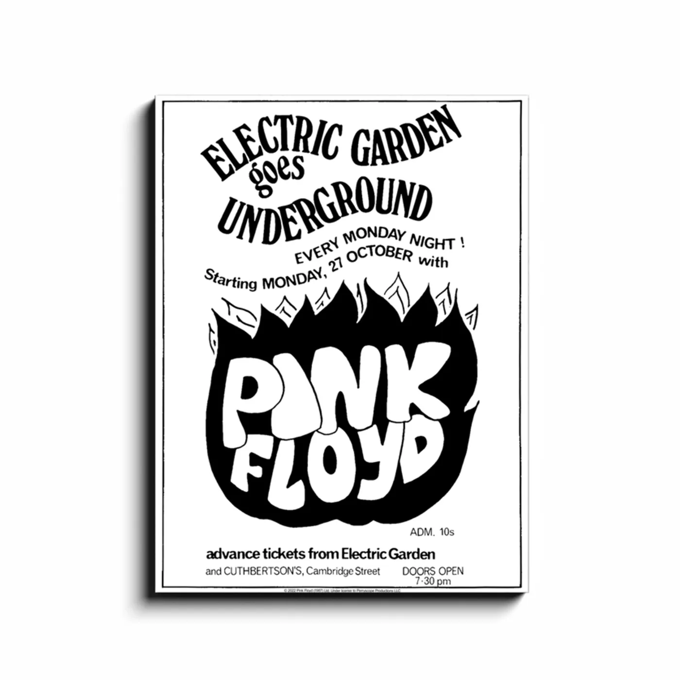 Pink Floyd Wall Art | Electric Garden Concert Pink Floyd Canvas Wrap