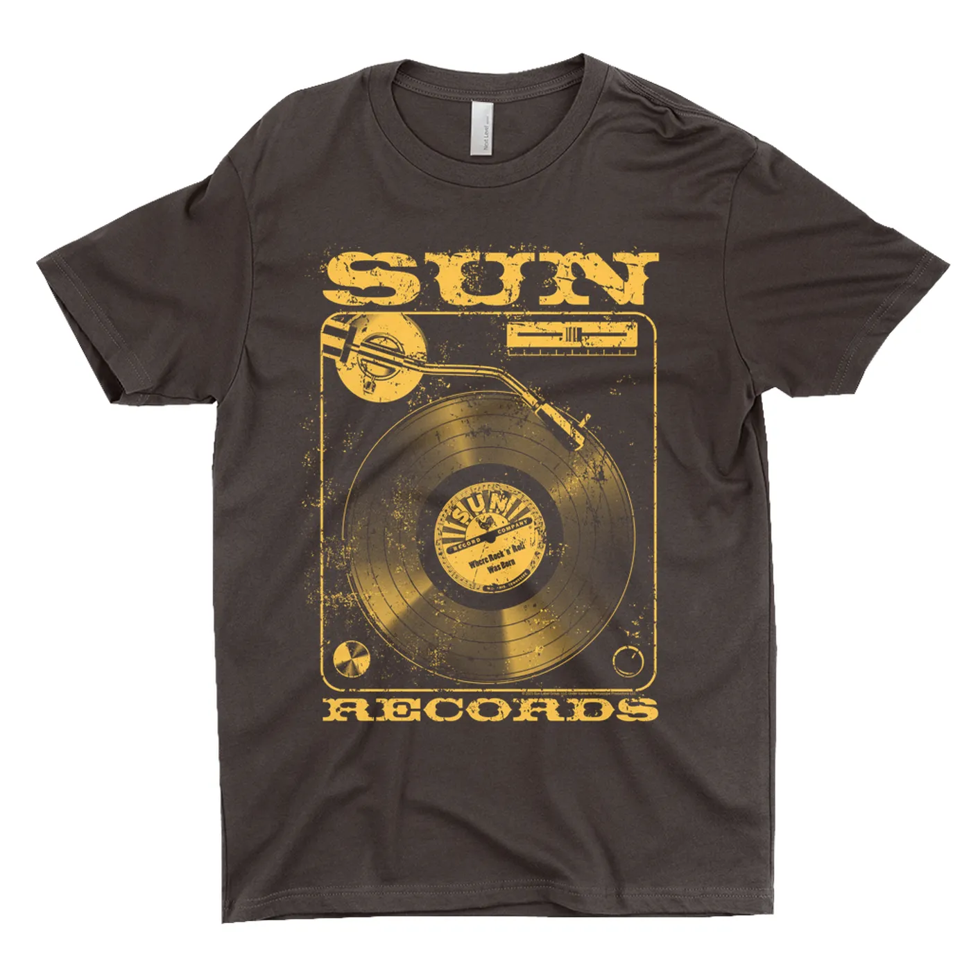 Sun Records T-Shirt | Sun Records On The Turntable Distressed Sun Records Shirt