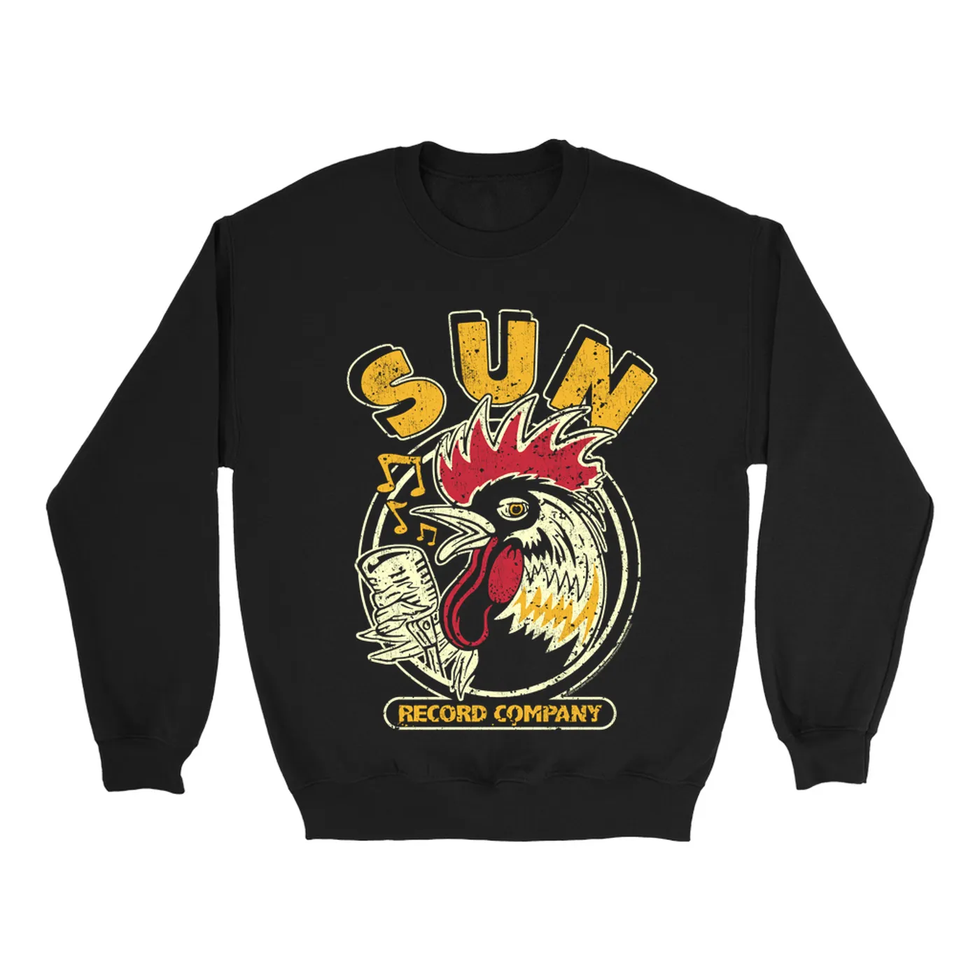 Sun Records Sweatshirt | Vintage Rooster Record Label Logo Distressed Sun Records Sweatshirt