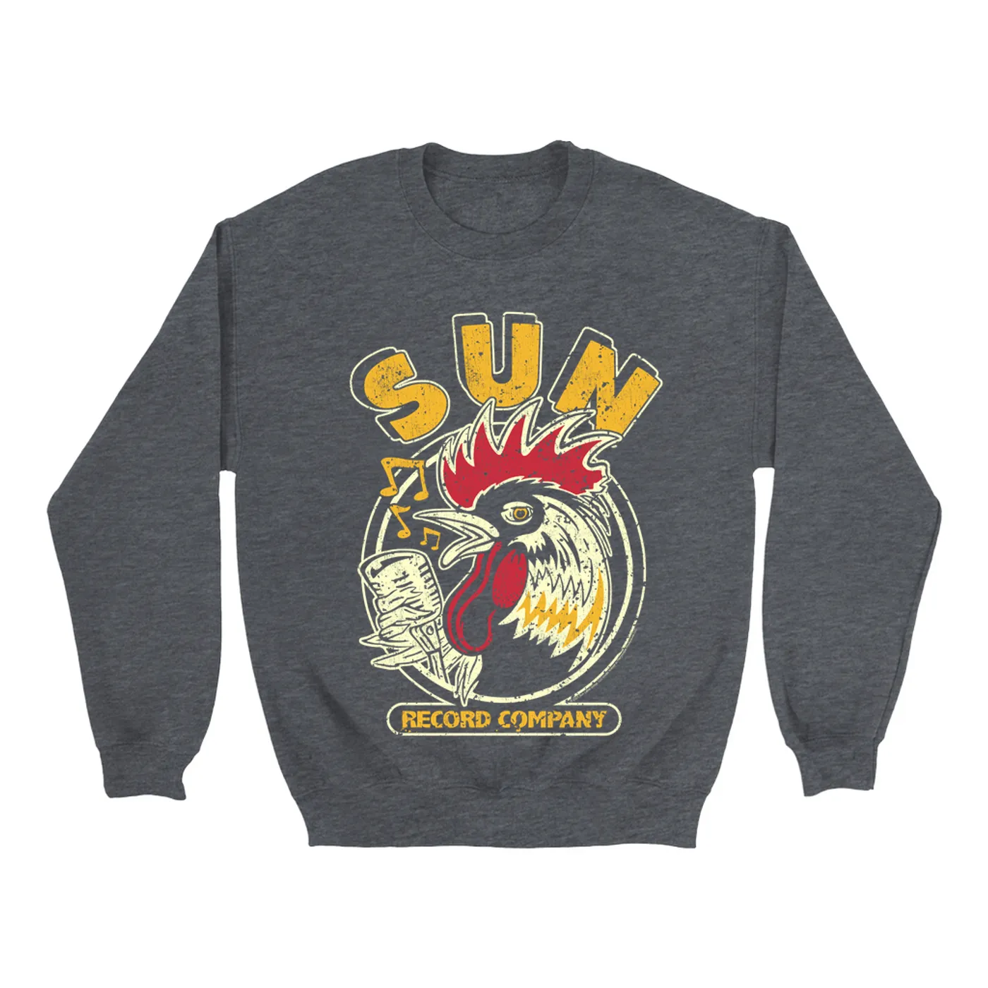 Sun Records Sweatshirt | Vintage Rooster Record Label Logo Distressed Sun Records Sweatshirt