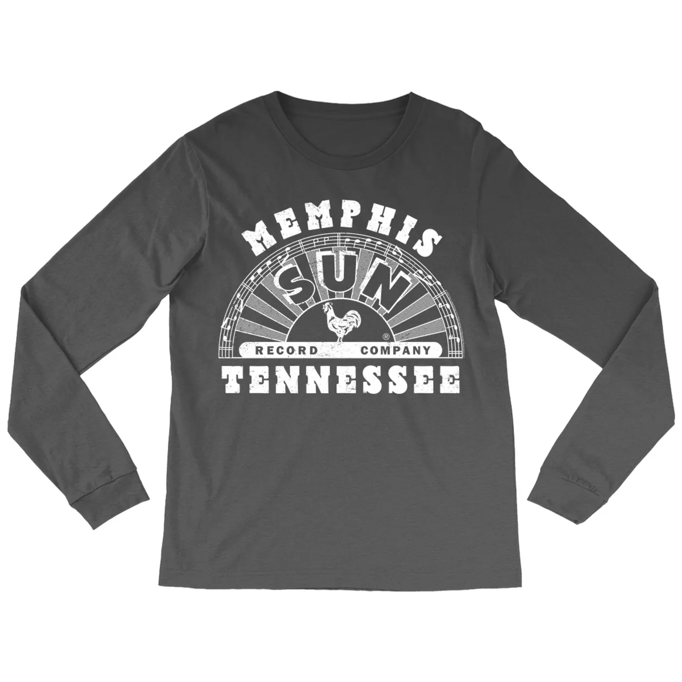 Sun Records Long Sleeve Shirt | White Memphis Tennessee Label Logo Sun Records Shirt