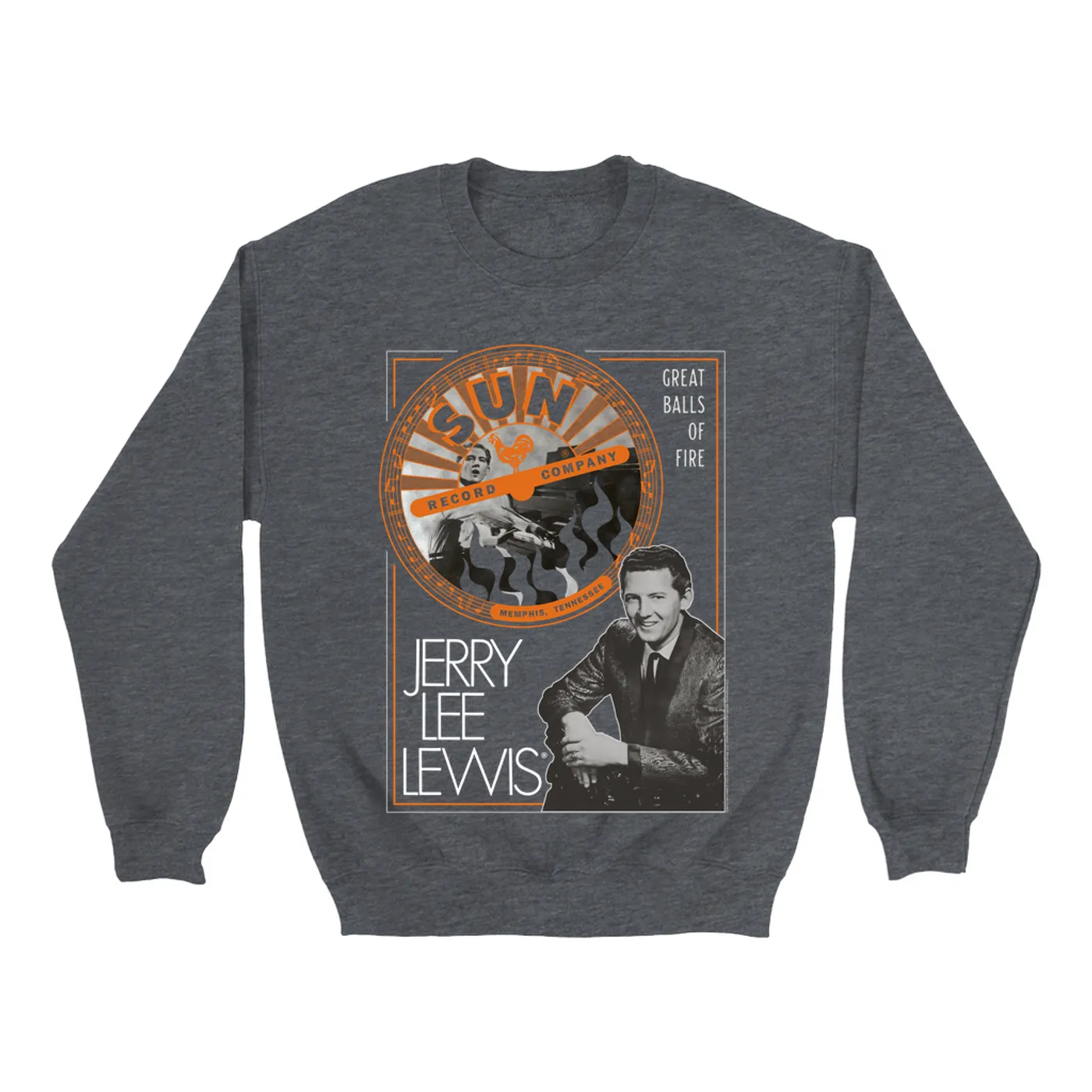 Jerry Lee Lewis Sun Records Sweatshirt | Great Balls of Fire Design Sun Records Sweatshirt
