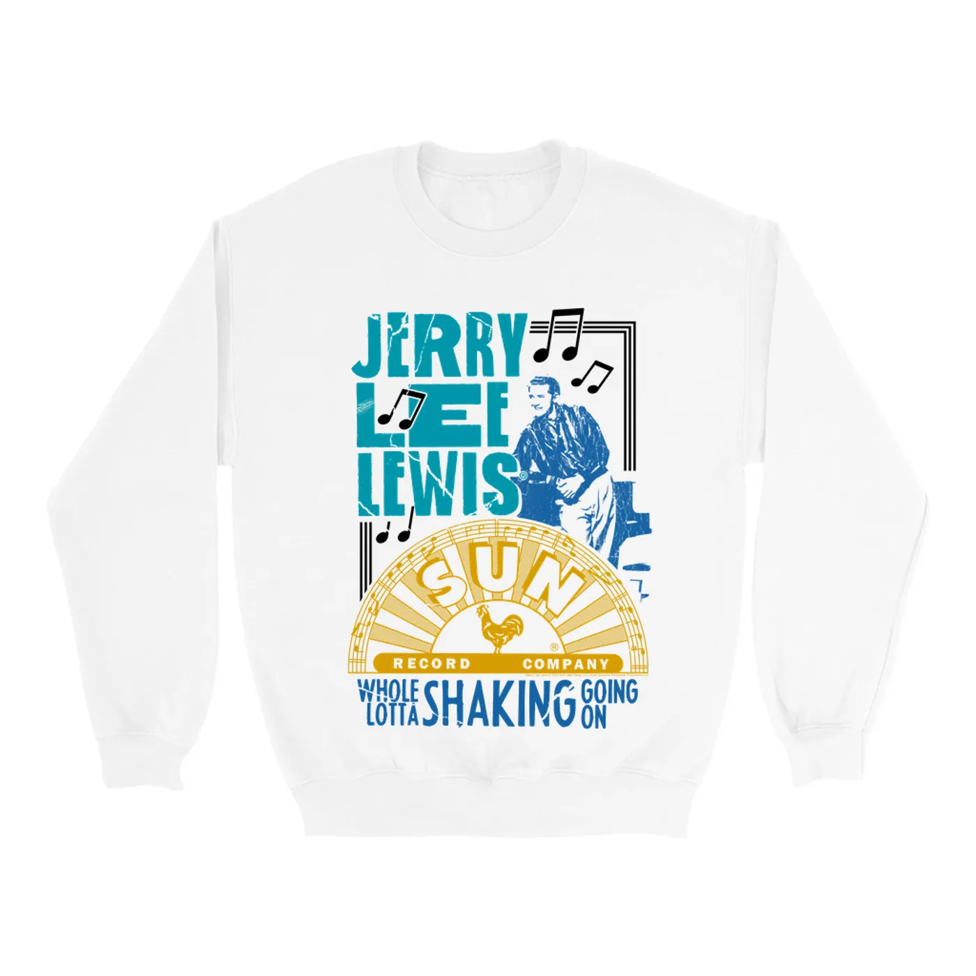 Jerry Lee Lewis Sun Records Sweatshirt | Whole Lotta Shaking Going On Design Sun Records Sweatshirt