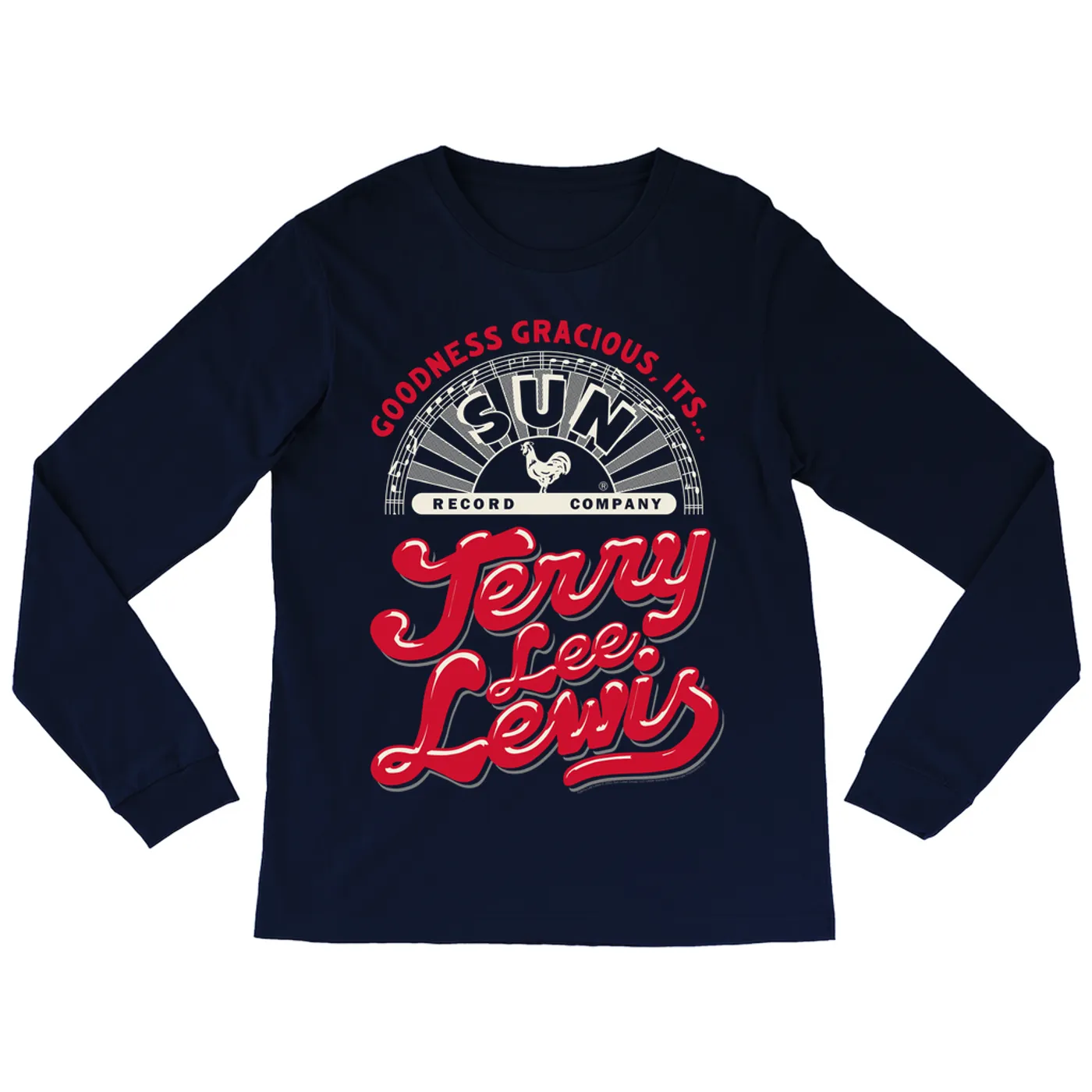 Sun Records Long Sleeve Shirt | Goodnees Gracious It's Jerry Lee Lewis Sun Records Shirt