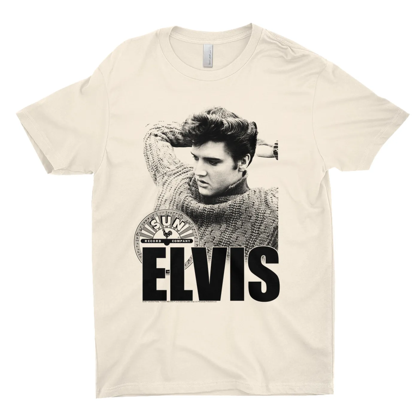 Elvis Presley Sun Records T-Shirt | Book Cover Photo With Record Label (Merchbar Exclusive) Sun Records Shirt