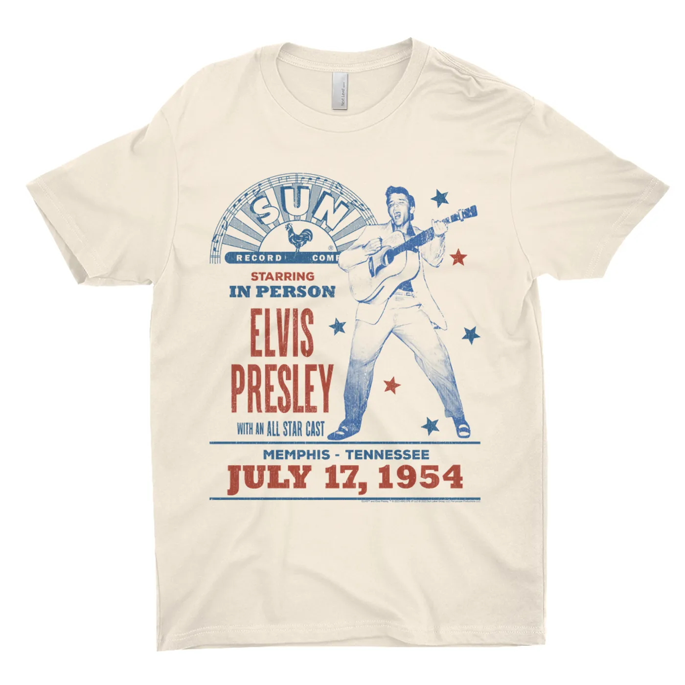 Elvis Presley Sun Records T-Shirt | Memphis Tennessee July 1954 Concert Sun Records Shirt