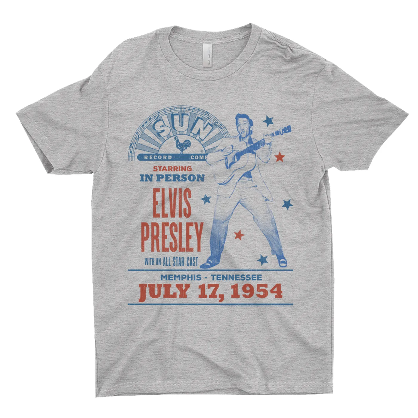 Elvis Presley Sun Records T-Shirt | Memphis Tennessee July 1954 Concert Sun Records Shirt
