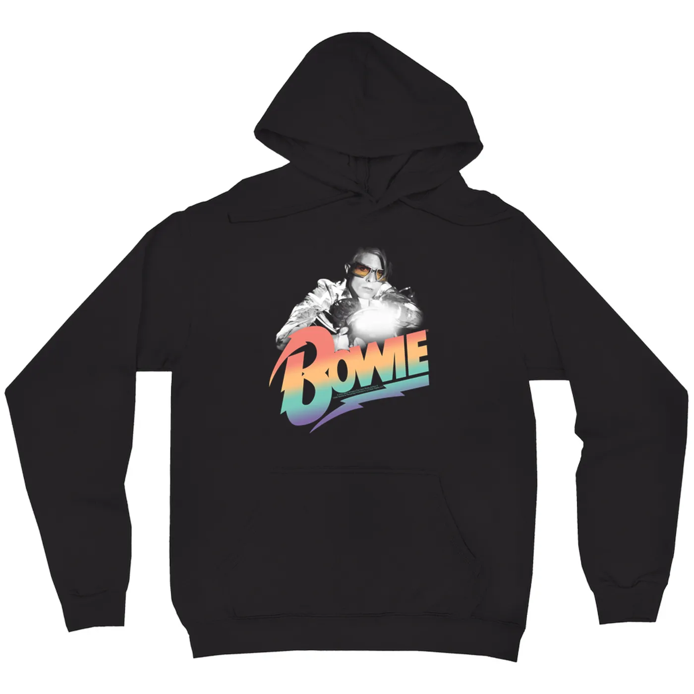 David Bowie Hoodie | Colorful Ombre Motorcycle Image (Merchbar Exclusive) David Bowie Hoodie