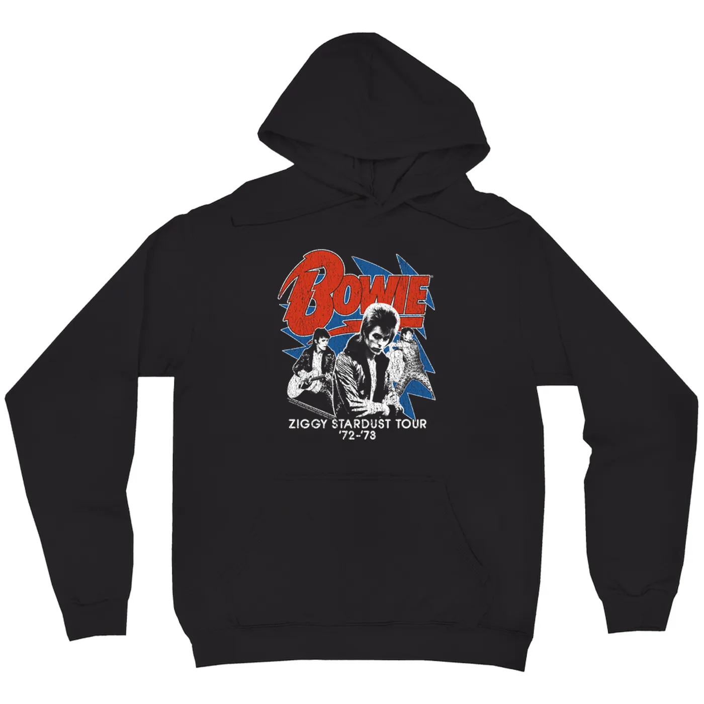 David Bowie Hoodie | Diamond Dogs Tour 1974 Distressed David Bowie Hoodie