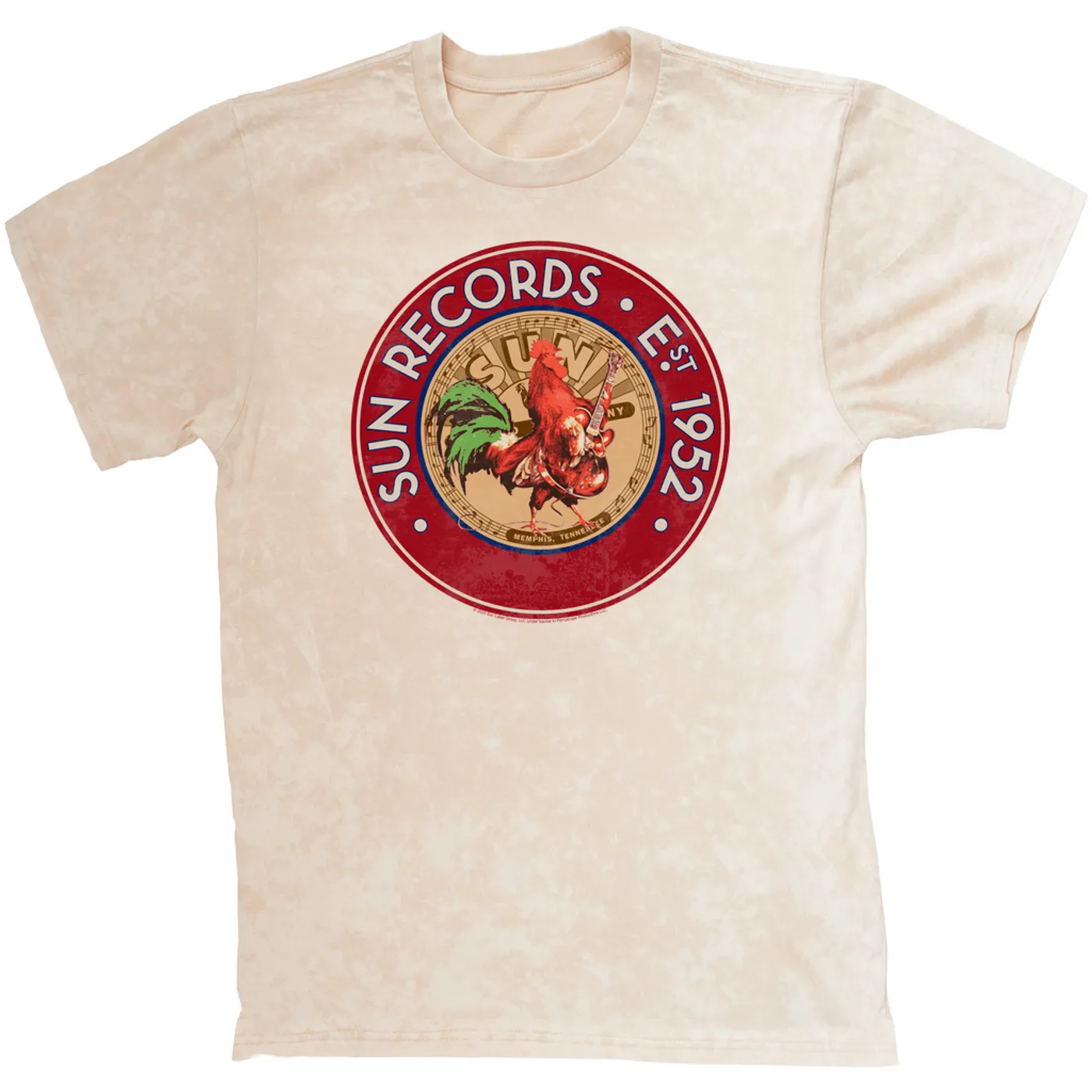Sun Records T-shirt | Red Rooster Est. 1952 Seal Sun Records Mineral Wash Shirt