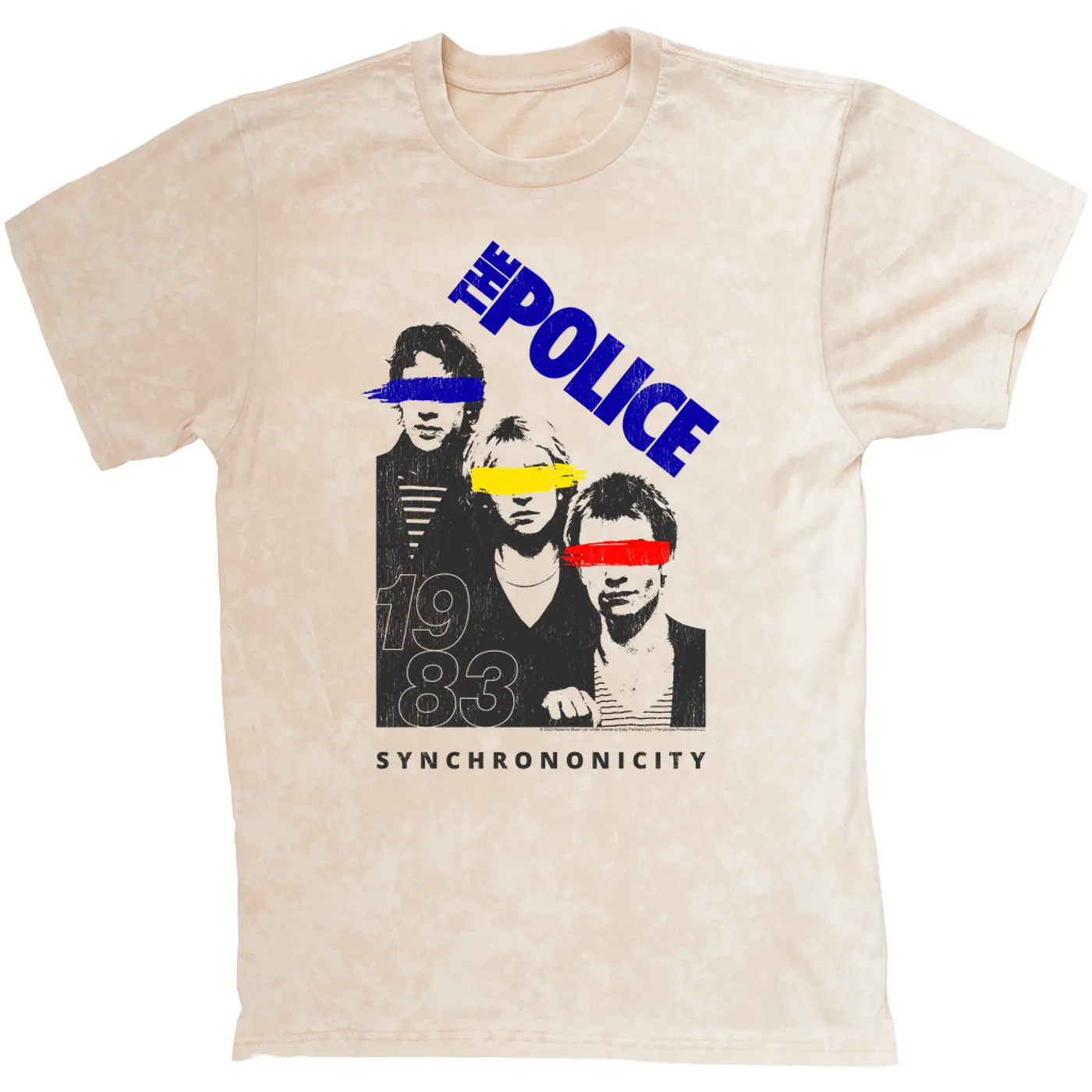 The Police T-shirt | The Trio 1983 Concert (Merchbar Exclusive) The Police Mineral Wash Shirt