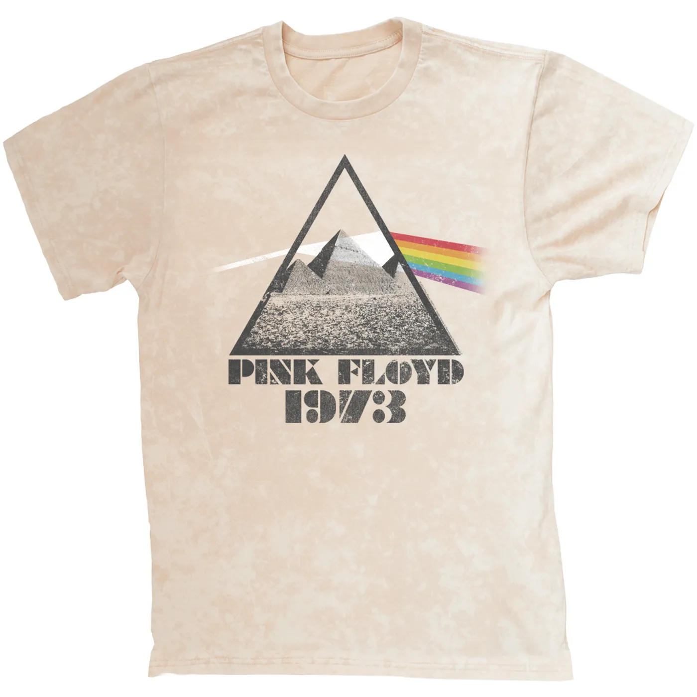 Pink Floyd T-shirt | 1973 Dark Side Pyramid Pink Floyd Mineral Wash Shirt