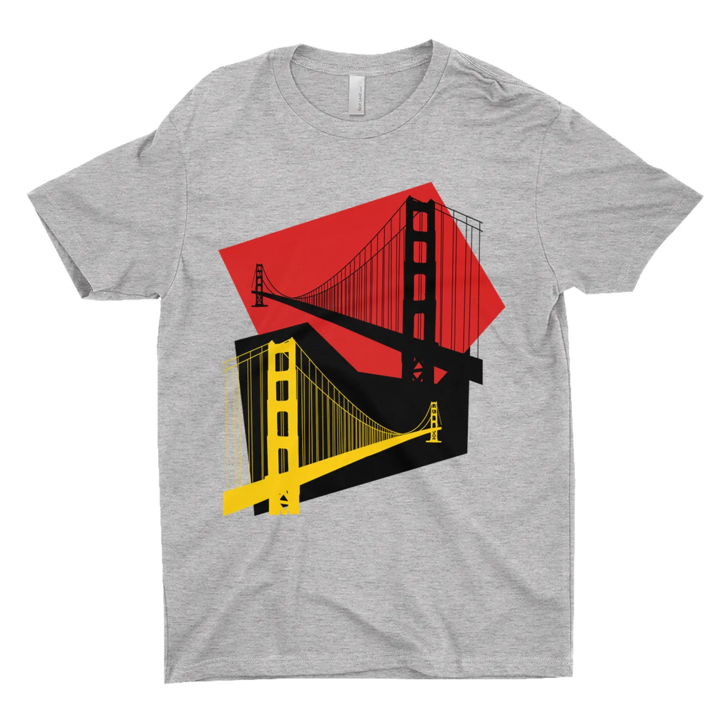 Merchbar Famous Landmarks T-Shirt | Golden Gate Bridge Abstract Merchbar Famous Landmarks Shirt