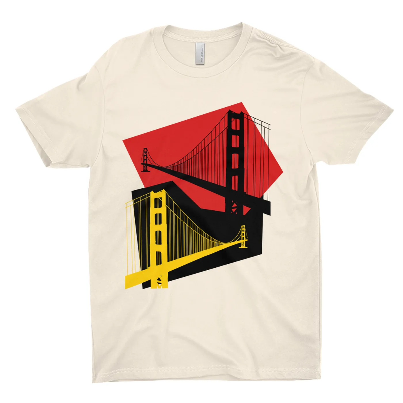 Merchbar Famous Landmarks T-Shirt | Golden Gate Bridge Abstract Merchbar Famous Landmarks Shirt