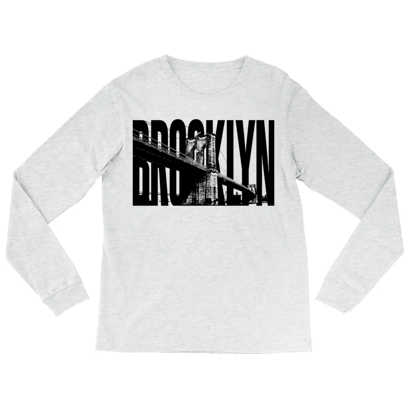 Merchbar Famous Landmarks Long Sleeve Shirt | Brooklyn Bridge, NYC Merchbar Famous Landmarks Shirt