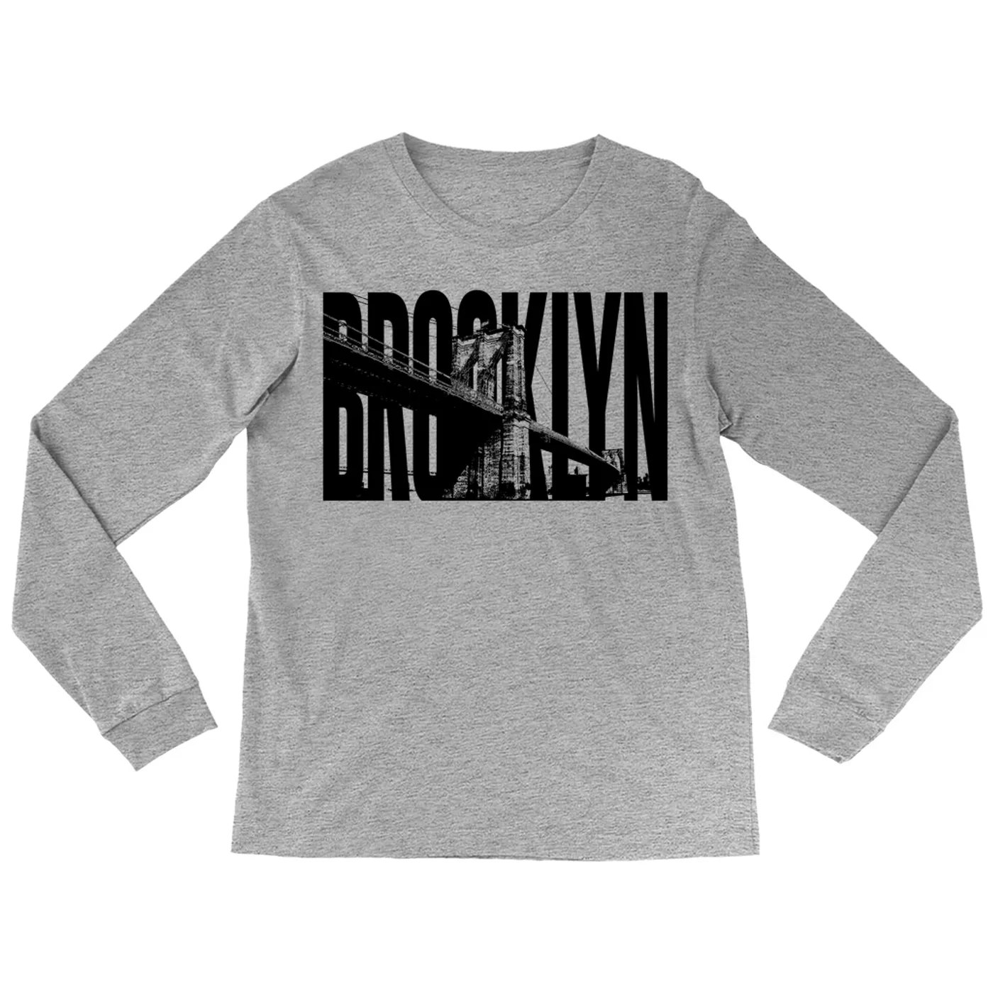 Merchbar Famous Landmarks Long Sleeve Shirt | Brooklyn Bridge, NYC Merchbar Famous Landmarks Shirt