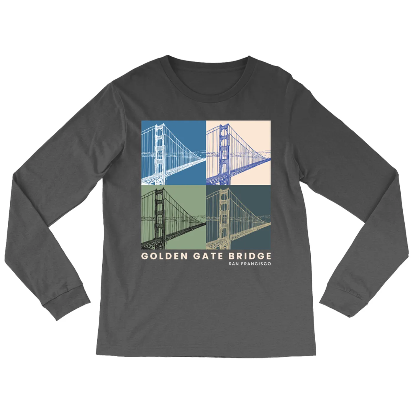 Merchbar Famous Landmarks Long Sleeve Shirt | Golden Gate Bridge Merchbar Famous Landmarks Shirt