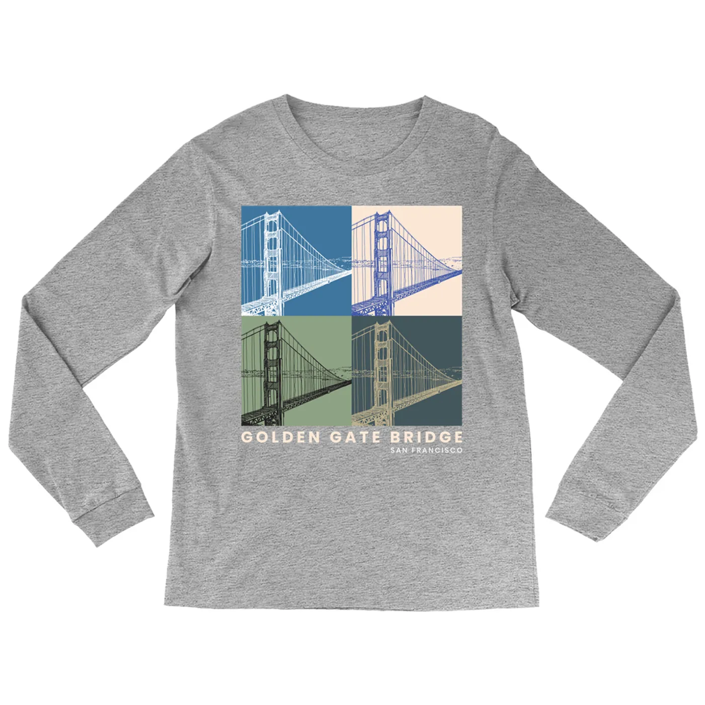 Merchbar Famous Landmarks Long Sleeve Shirt | Golden Gate Bridge Merchbar Famous Landmarks Shirt