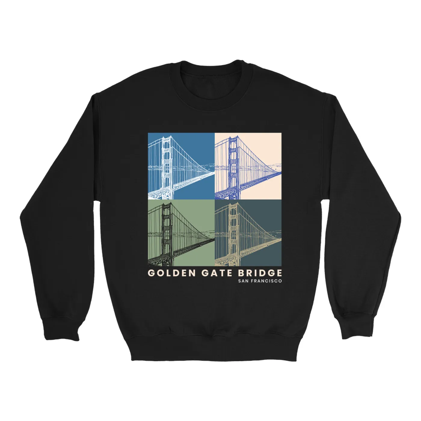 Merchbar Famous Landmarks Sweatshirt | Golden Gate Bridge Merchbar Famous Landmarks Shirt
