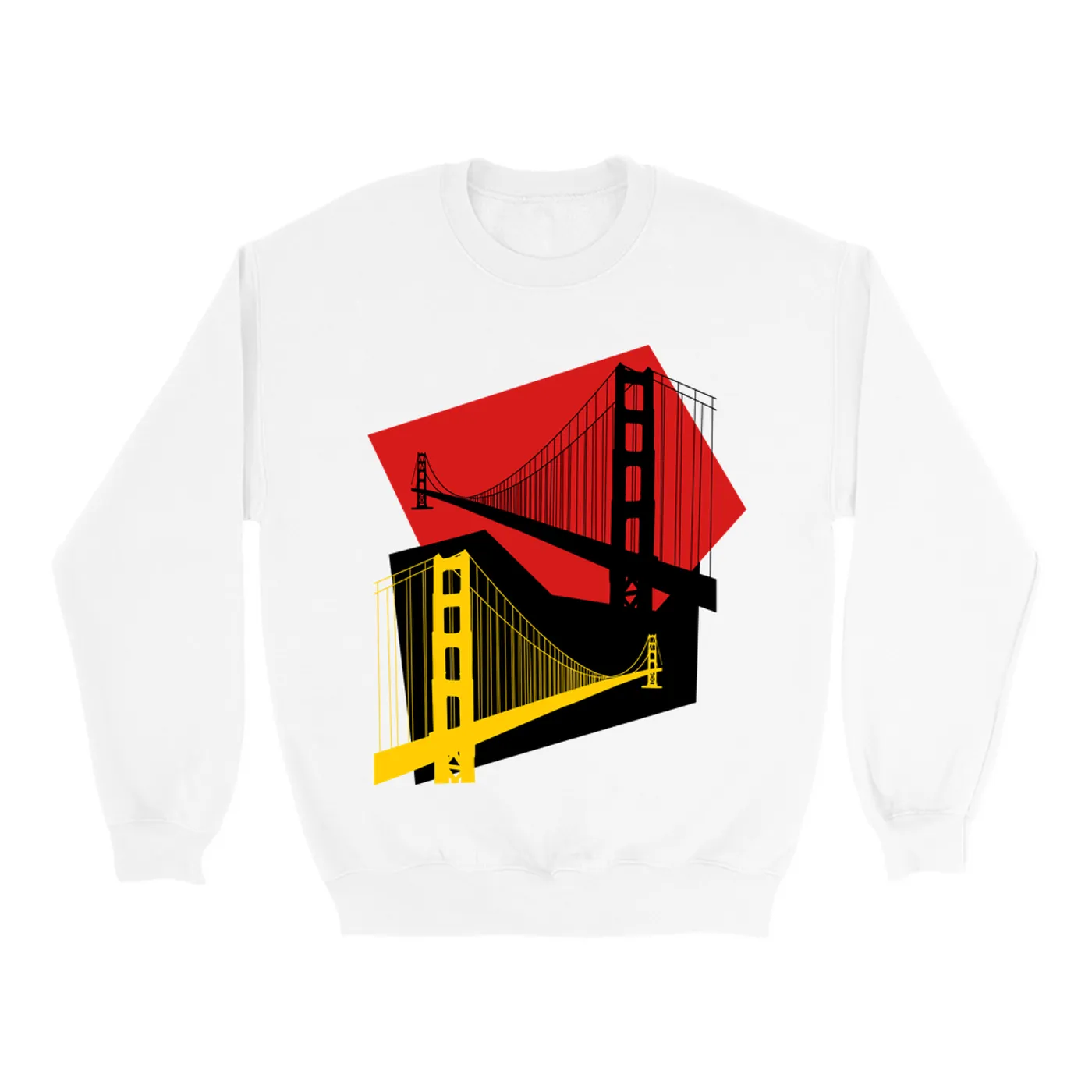 Merchbar Famous Landmarks Sweatshirt | Golden Gate Bridge Abstract Merchbar Famous Landmarks Shirt