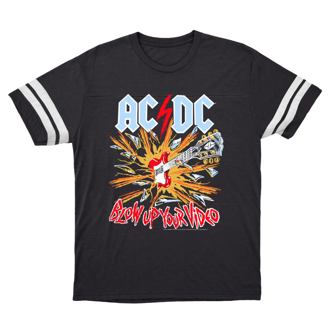AC/DC T-Shirt | Blow Up Your Video Primary Colors ACDC Football Shirt