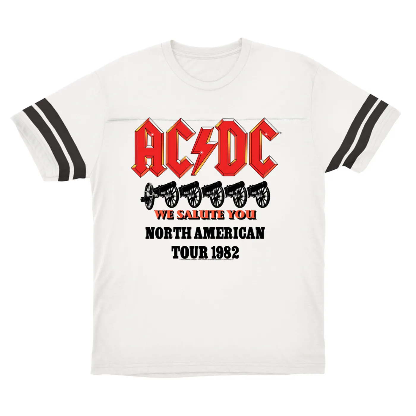 AC/DC T-Shirt | We Salute You North American Tour 1982 ACDC Football Shirt