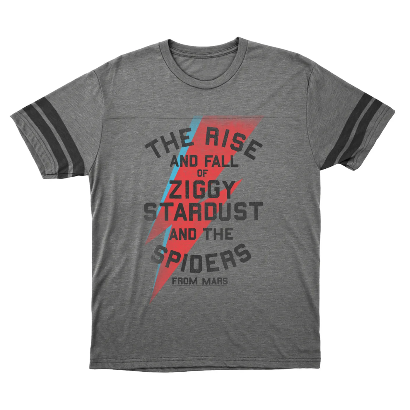 David Bowie T-Shirt | The Rise And Fall Of Ziggy Stardust And The Spiders From Mars Lightning Bolt Distressed (Merchbar Exclusive) David Bowie Football Shirt