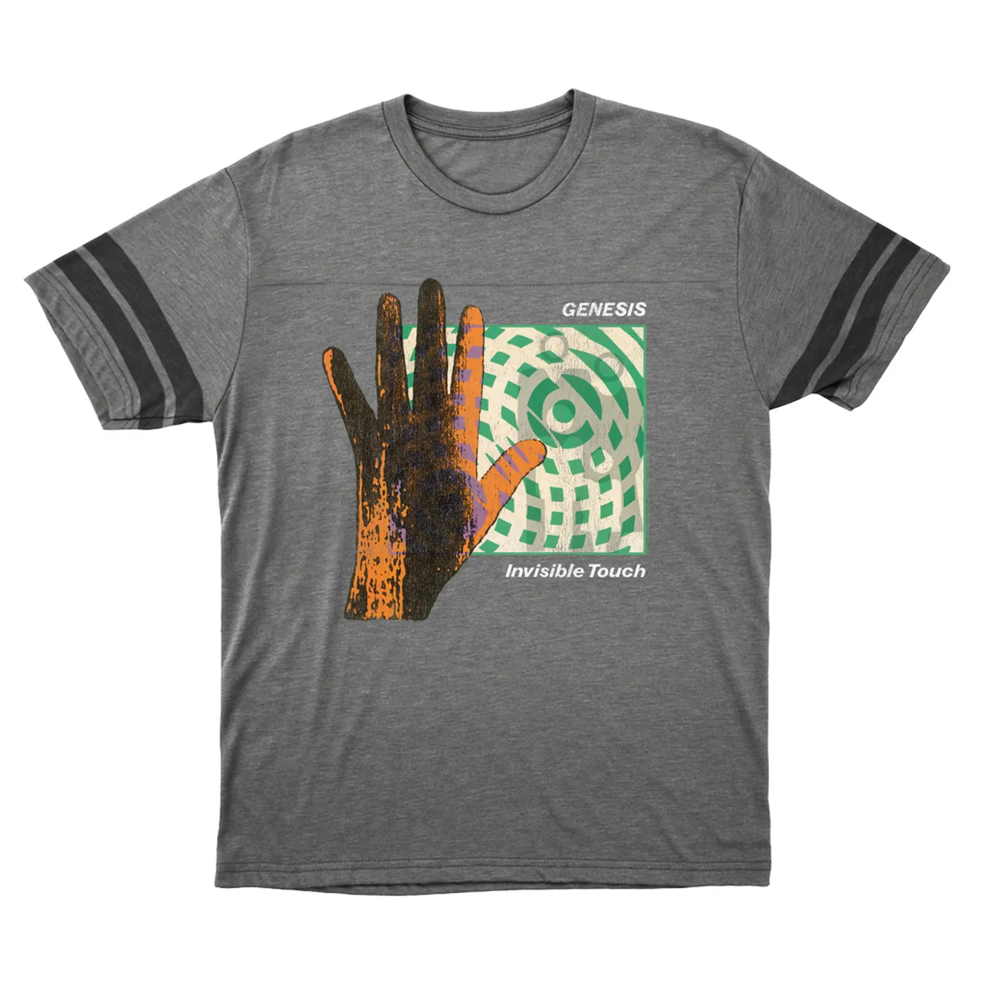 Genesis T-Shirt | Reverse Colored Invisible Touch Album Cover Design (Merchbar Exclusive) Genesis Football Shirt