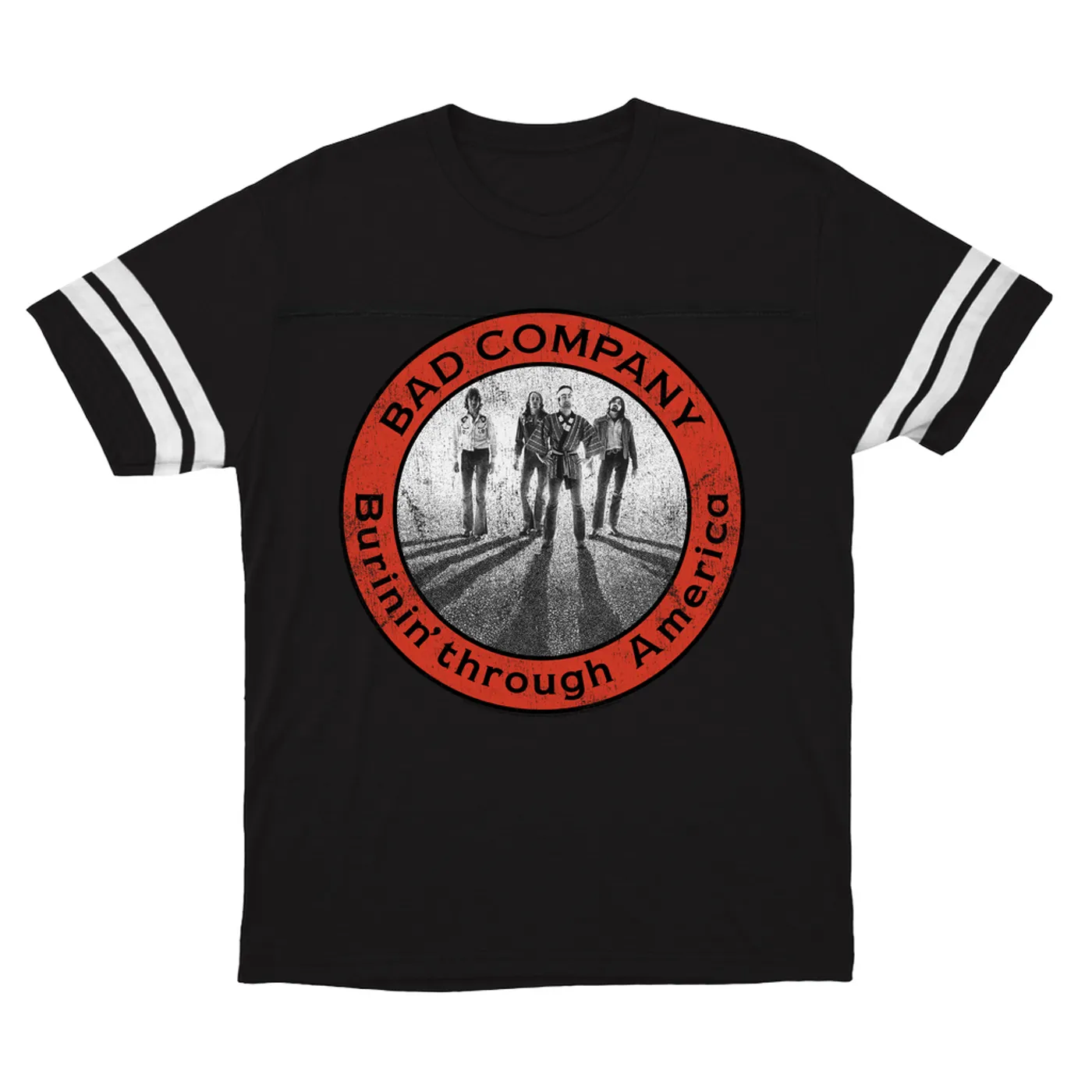 Bad Company T-Shirt | Burnin Through America Design (Merchbar Exclusive) Bad Company Football Shirt