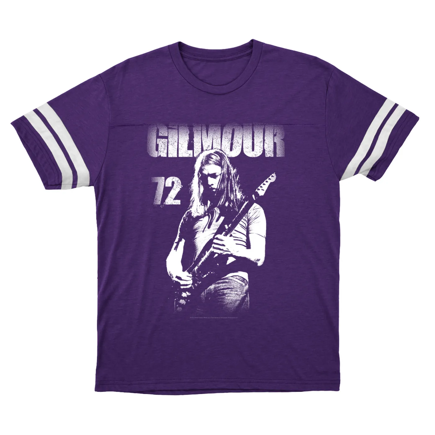 David Gilmour T-Shirt | White Gilmour 72 Distressed David Gilmour Football Shirt