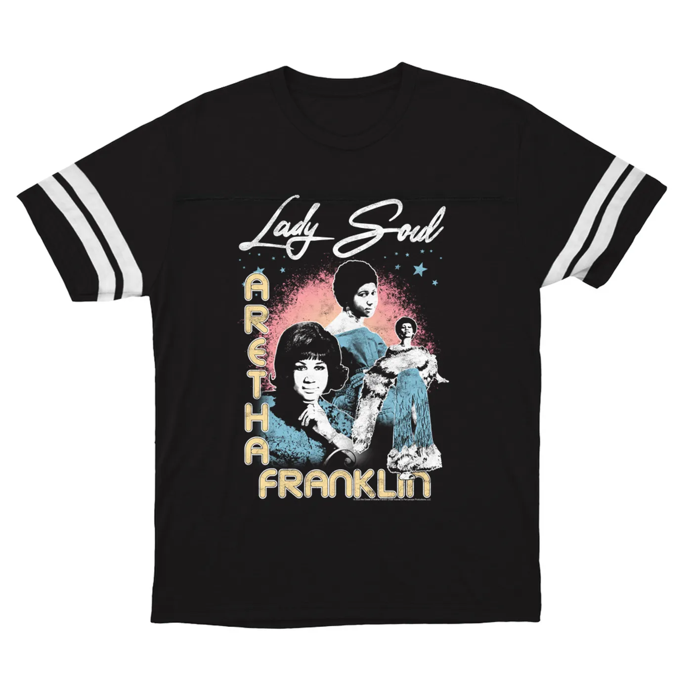 Aretha Franklin T-Shirt | Lady Soul Collage Aretha Franklin Football Shirt