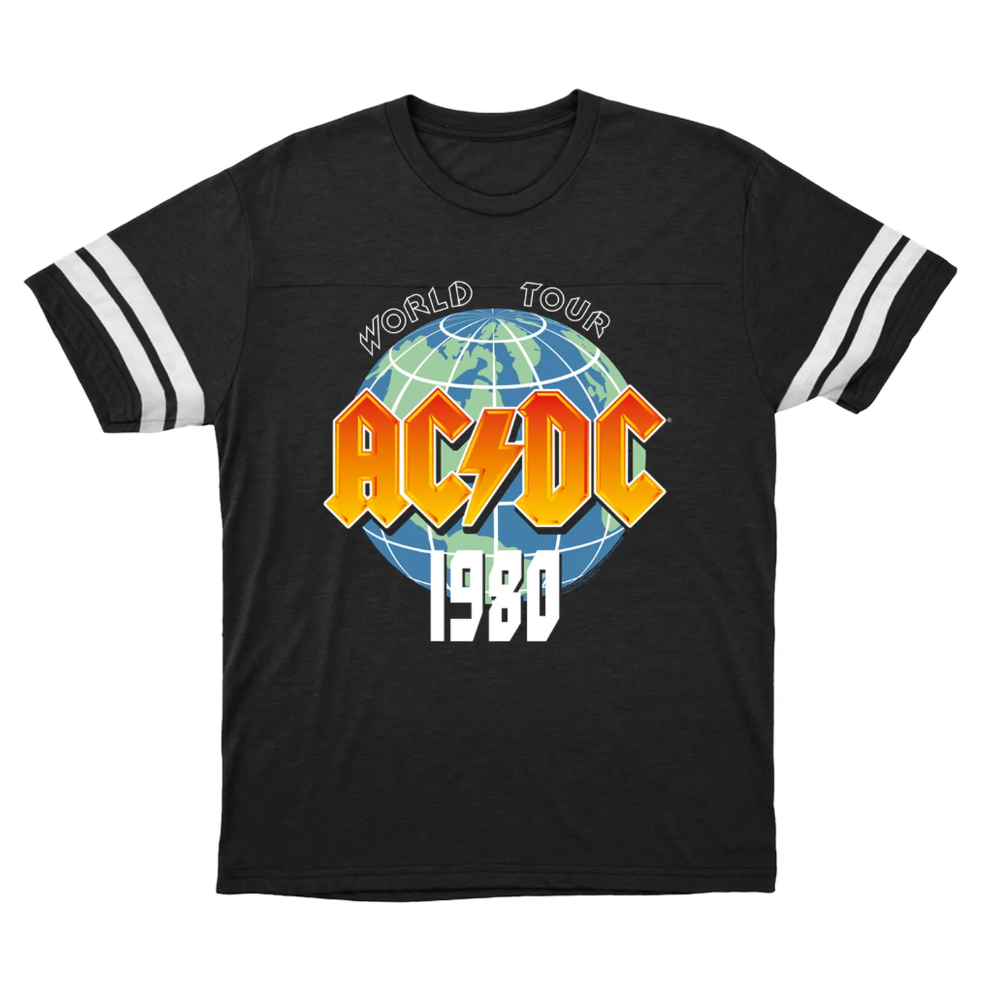 AC/DC T-Shirt | 1980 Globe World Tour ACDC Football Shirt