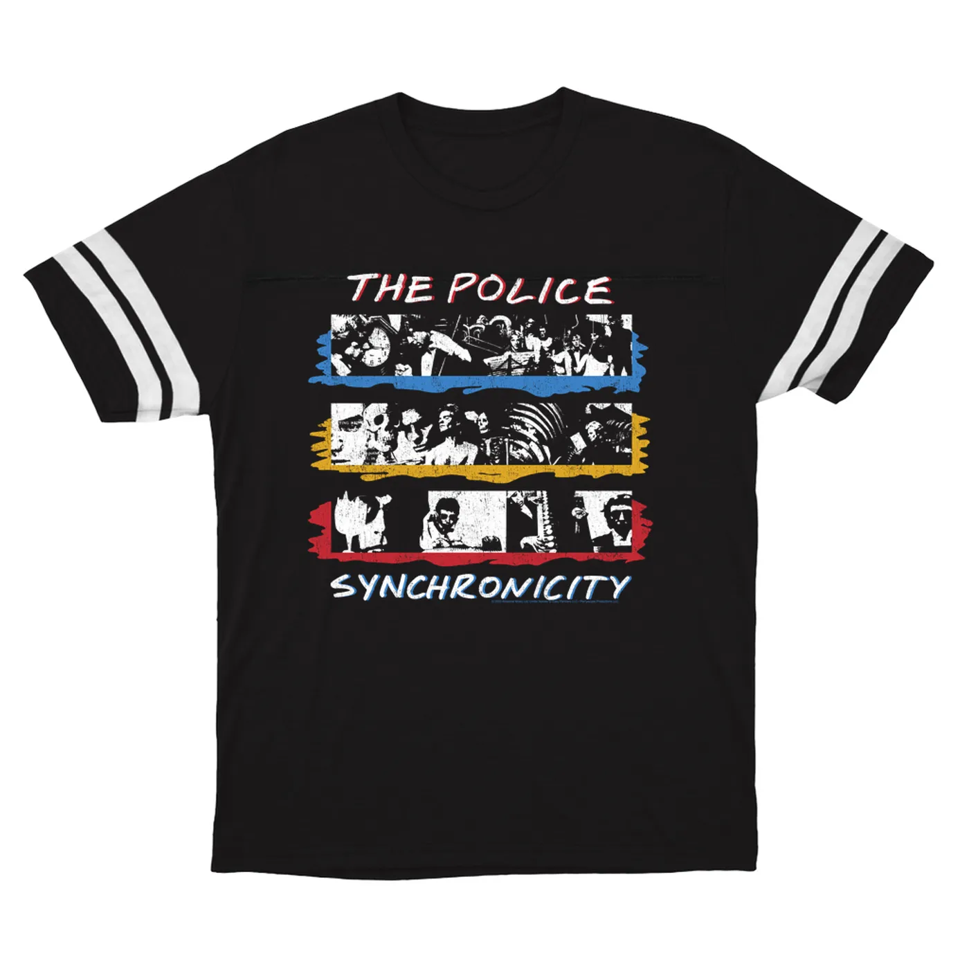 The Police T-Shirt | 1983 Synchronicity Album Design The Police Football Shirt