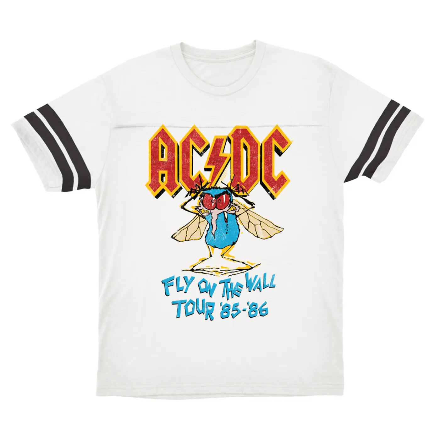 AC/DC T-Shirt | Fly On The Wall Tour 1985-1986 ACDC Football Shirt