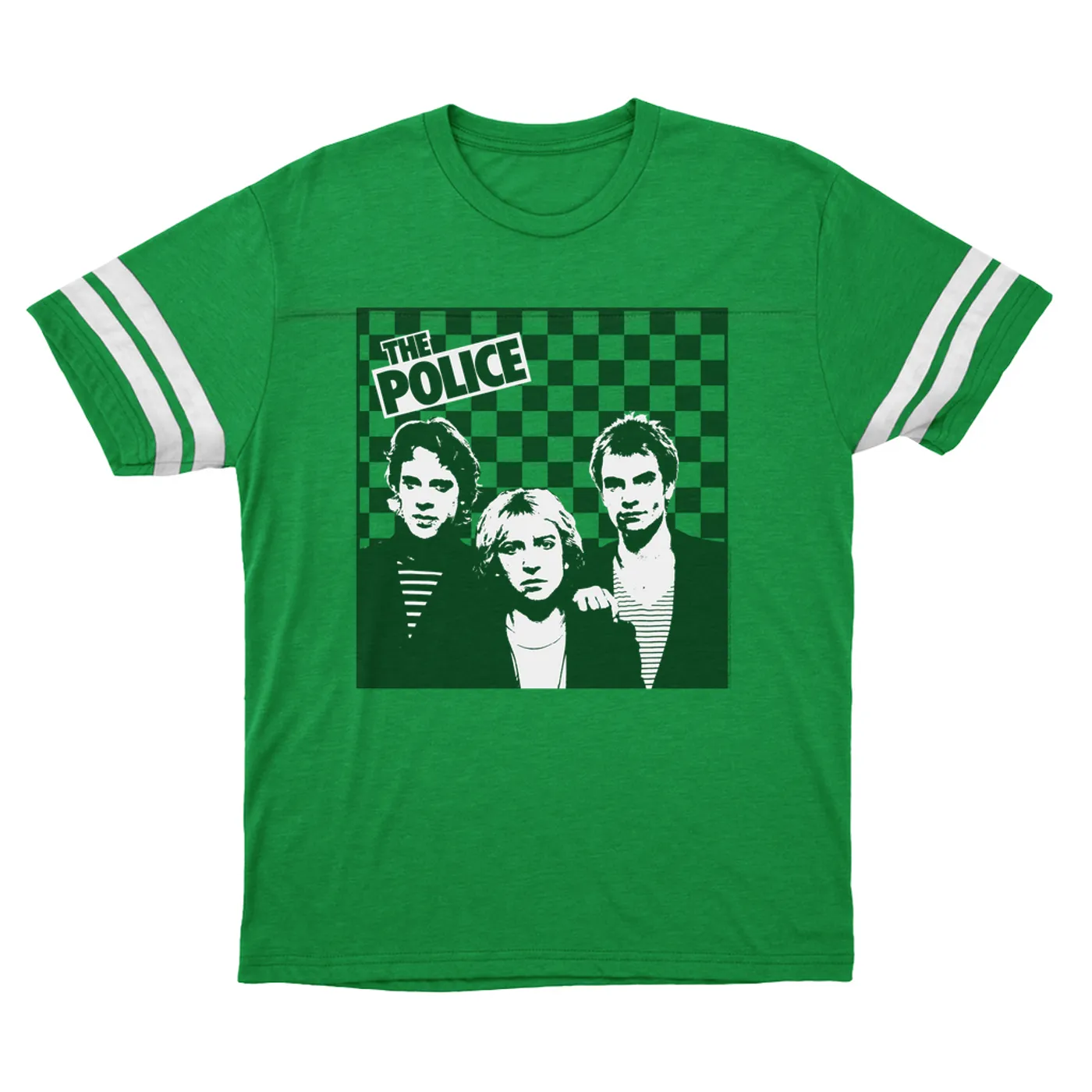 The Police T-Shirt | The Trio Retro Checkered The Police Football Shirt