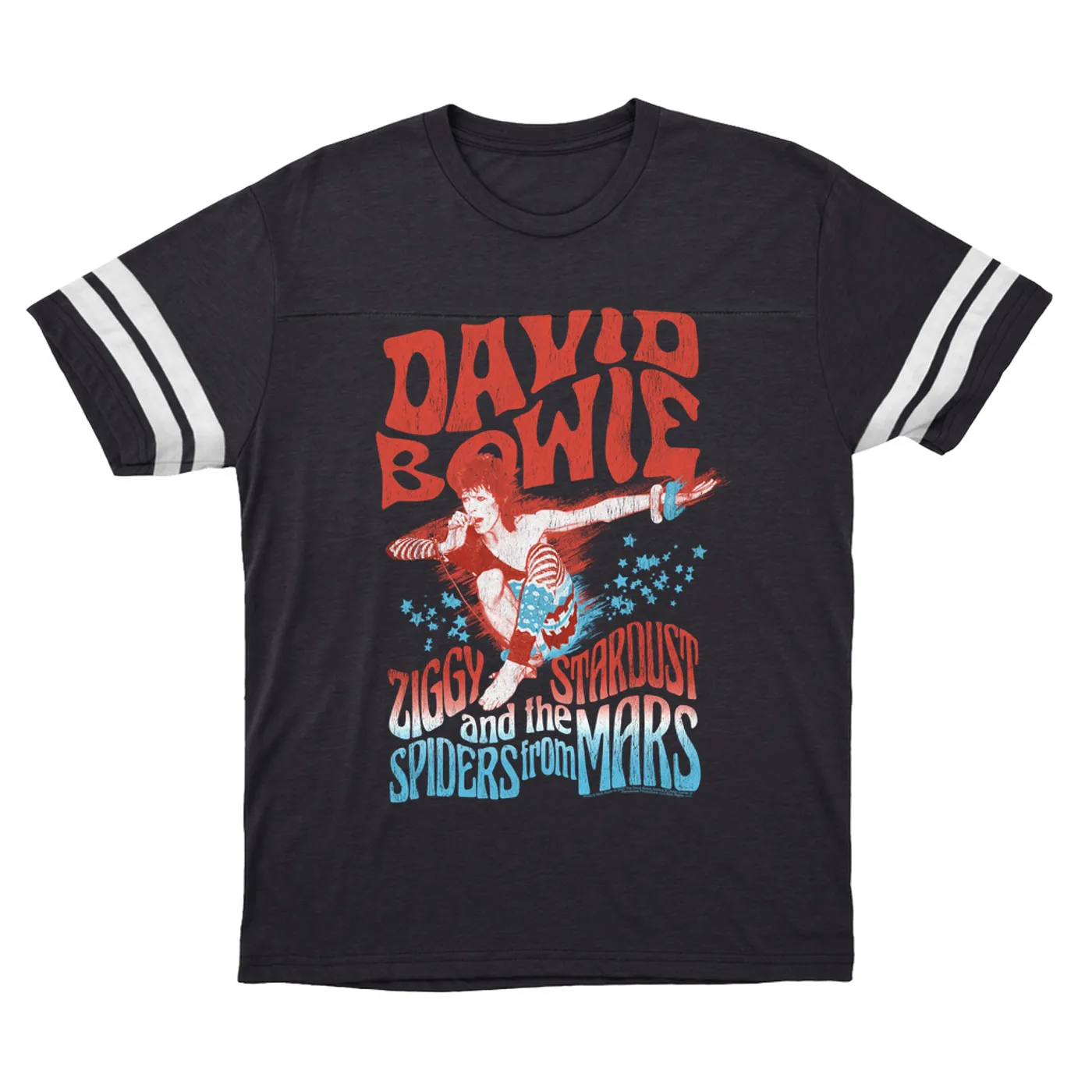 David Bowie T-Shirt | Red, White, Blue Ziggy Stardust And The Spiders From Mars (Merchbar Exclusive) David Bowie Football Shirt