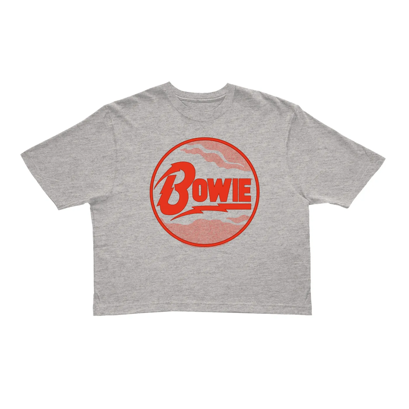 David Bowie Ladies' Crop Tee | Retro Diamond Dogs Logo David Bowie Crop T-shirt