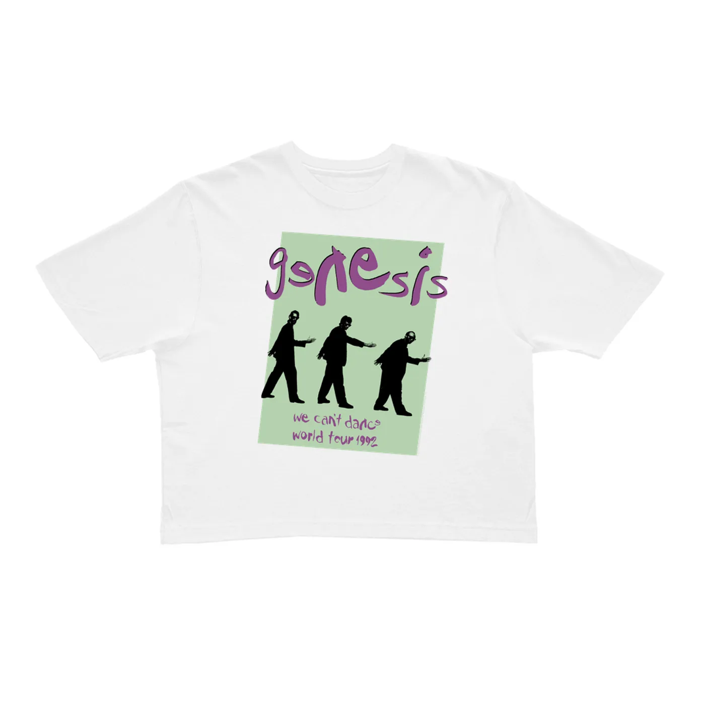 Genesis Ladies' Crop Tee | 1992 World Tour We Can't Dance Pastel Genesis Crop T-shirt
