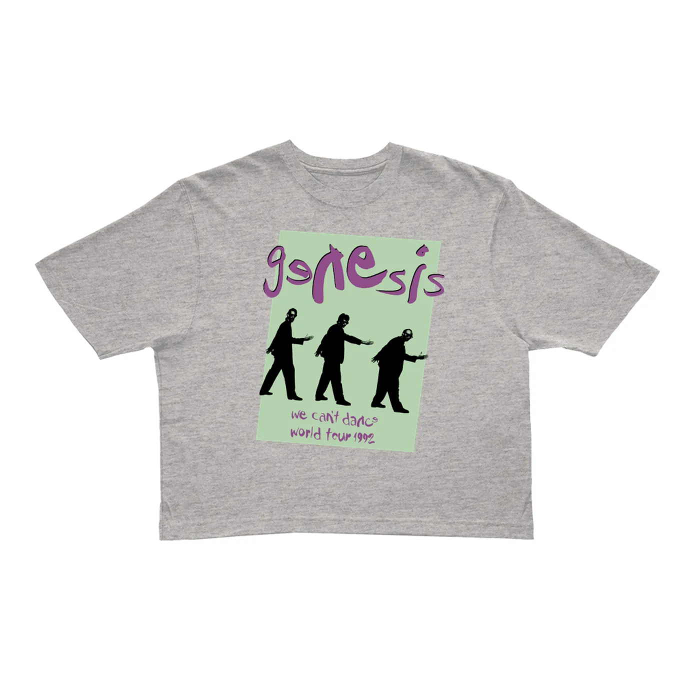 Genesis Ladies' Crop Tee | 1992 World Tour We Can't Dance Pastel Genesis Crop T-shirt