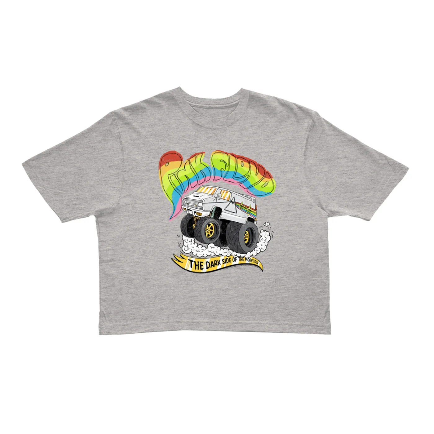 Pink Floyd Ladies' Crop Tee | Dark Side Of The Moon Tour Road Trip (Merchbar Exclusive) Pink Floyd Crop T-shirt