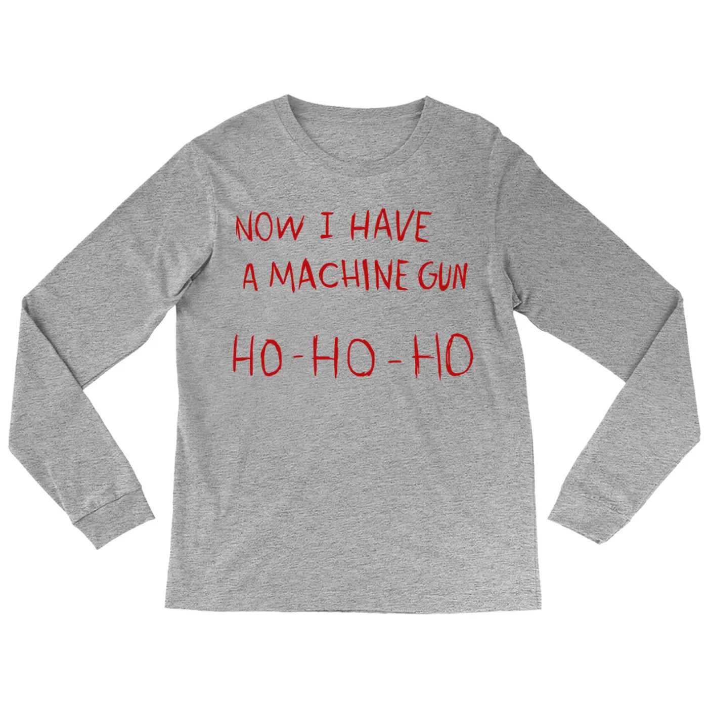 Pop Culture Long Sleeve Shirt | Now I Have A Machine Gun Ho Ho Ho Inspired By Die Hard Pop Culture Shirt