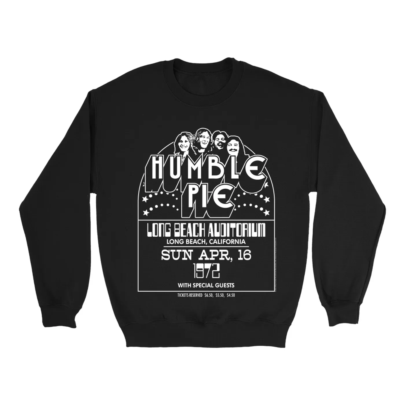 Humble Pie Sweatshirt | Long Beach Auditorium 1972 Humble Pie Sweatshirt