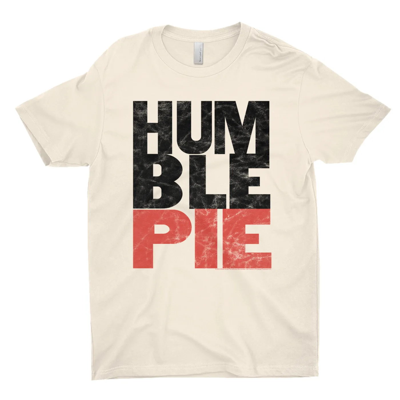 Humble Pie T-Shirt | Black Red Large Logo Distressed Humble Pie Shirt