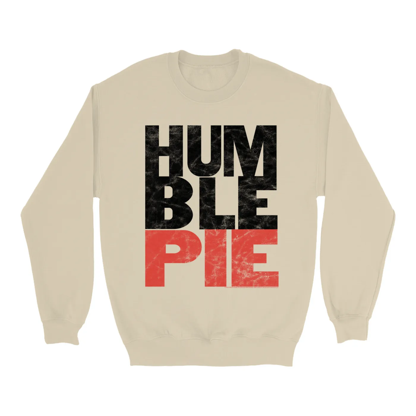 Humble Pie Sweatshirt | Black Red Large Logo Distressed Humble Pie Sweatshirt