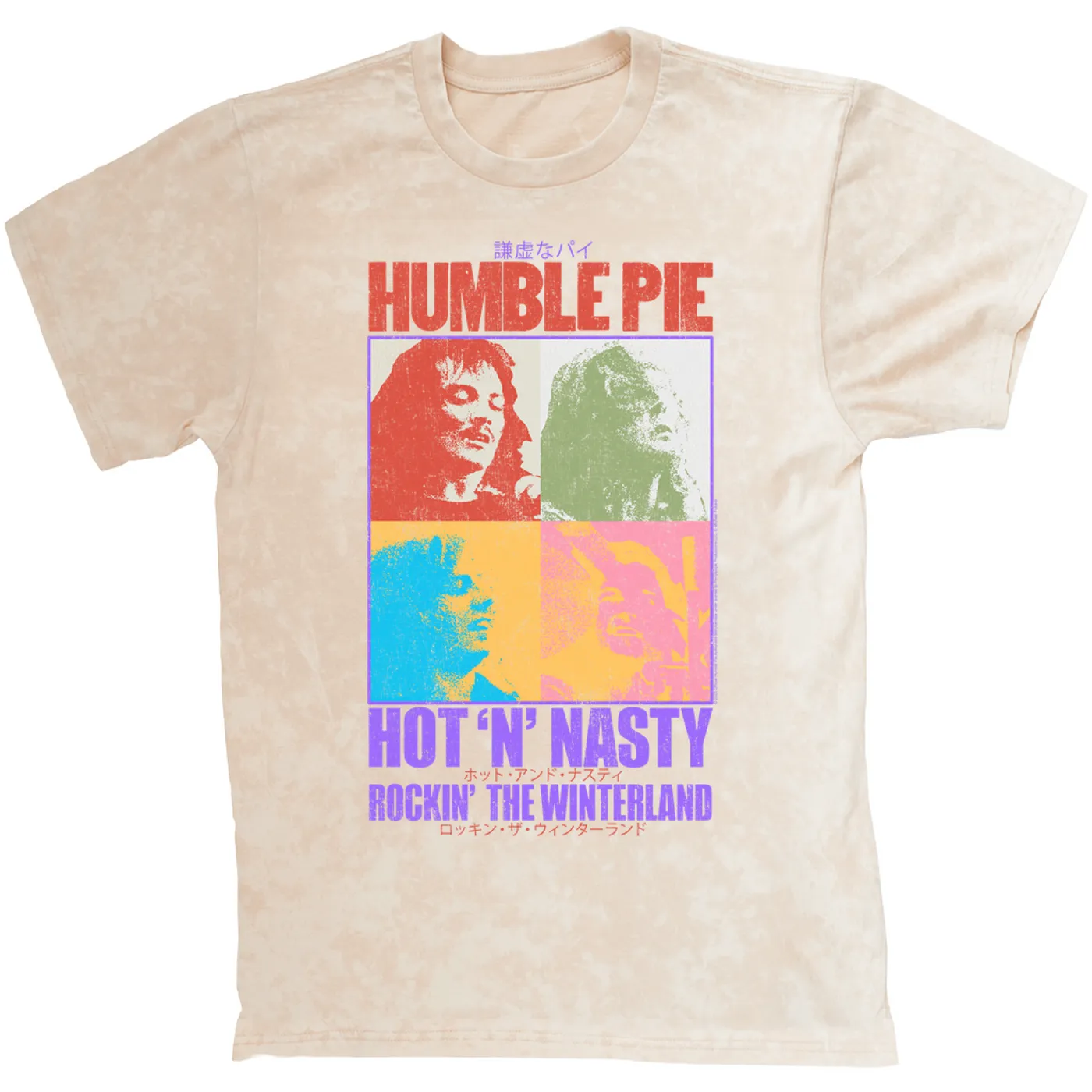 Humble Pie T-shirt | Rockin' The Winterland Distressed (Merchbar Exclusive) Humble Pie Mineral Wash Shirt
