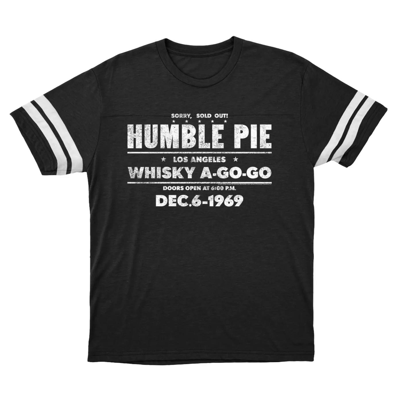 Humble Pie T-Shirt | Sold Out! Whisky A Go Go 1969 Distressed (Merchbar Exclusive) Humble Pie Football Shirt