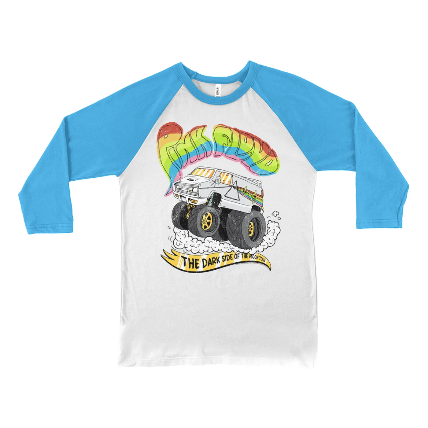 Pink Floyd 3/4 Sleeve Baseball Tee | Dark Side Of The Moon Tour Road Trip (Merchbar Exclusive) Pink Floyd Shirt