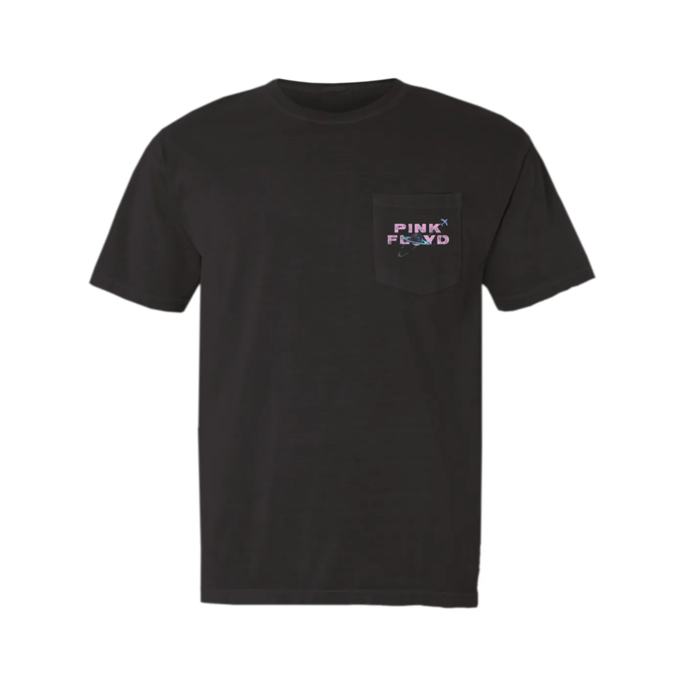 Pink Floyd T-Shirt | Pastel Orbit Logo Distressed  (Merchbar Exclusive) Pink Floyd Pocket T-shirt