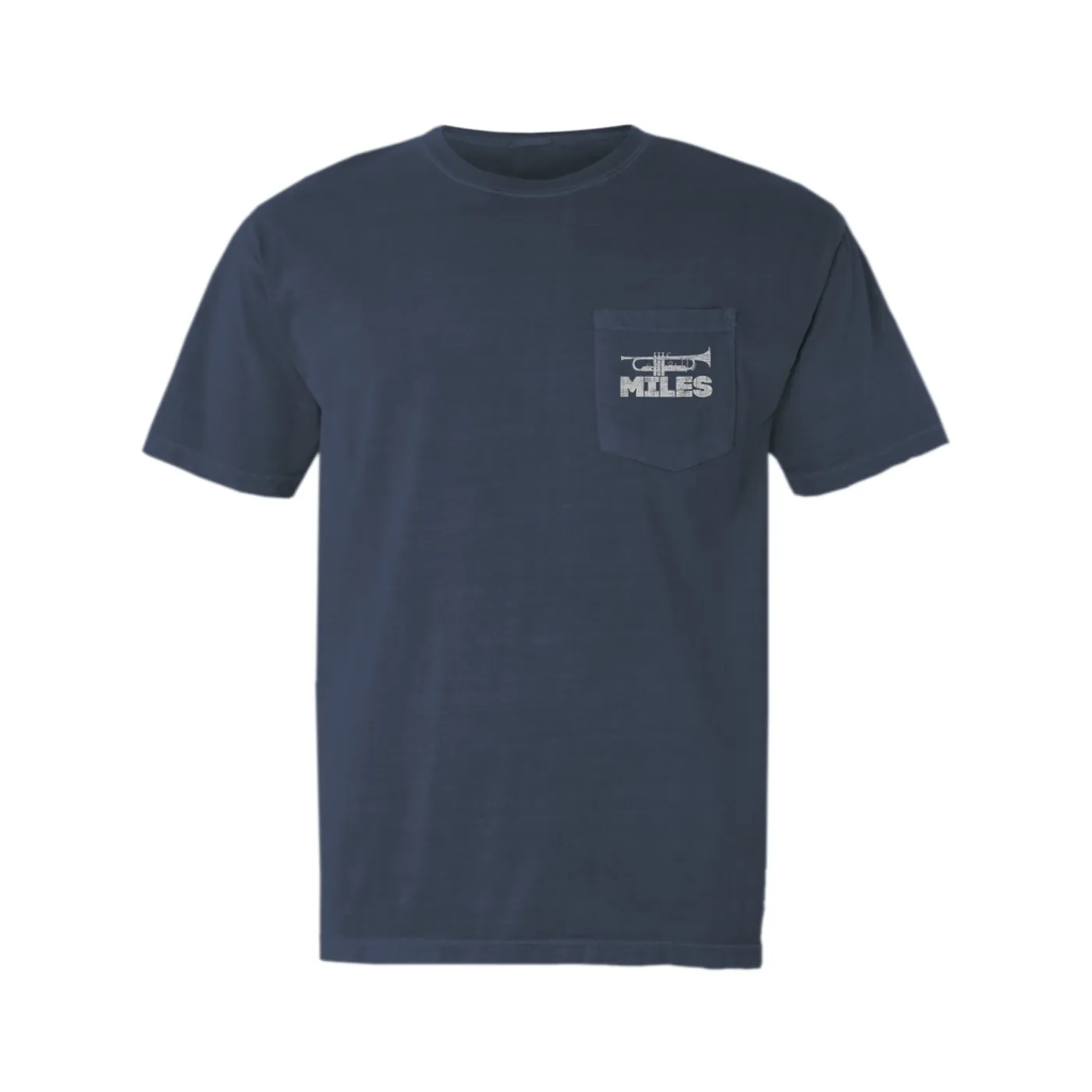Miles Davis T-Shirt | Trumpet Logo Distressed Miles Davis Pocket T-shirt