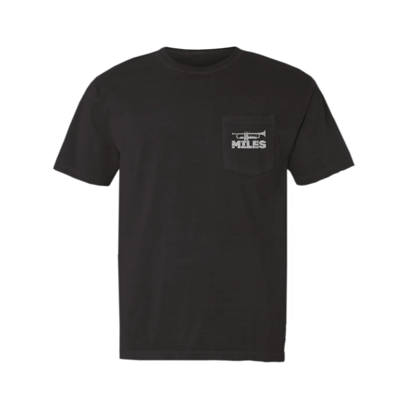 Miles Davis T-Shirt | Trumpet Logo Distressed Miles Davis Pocket T-shirt